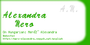 alexandra mero business card